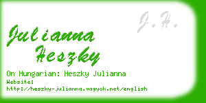 julianna heszky business card